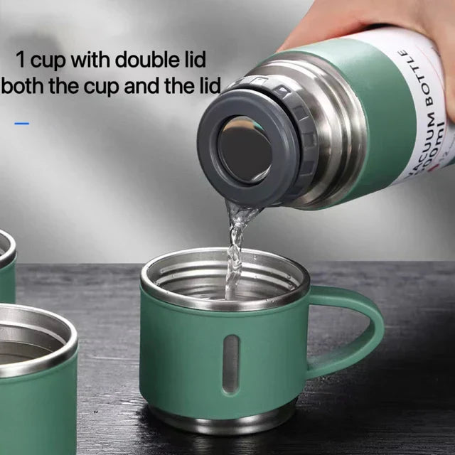 500ML Stainless Steel Vacuum Flask Set