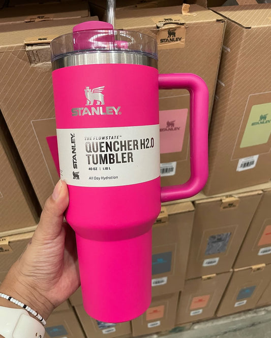 Stanley 1200ML Tumbler Shock Pink With Transparent Cap