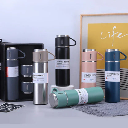 500ML Stainless Steel Vacuum Flask Set