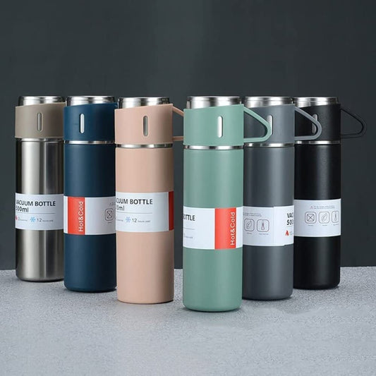 500ML Stainless Steel Vacuum Flask Set