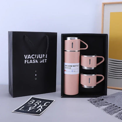 500ML Stainless Steel Vacuum Flask Set