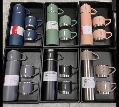 500ML Stainless Steel Vacuum Flask Set